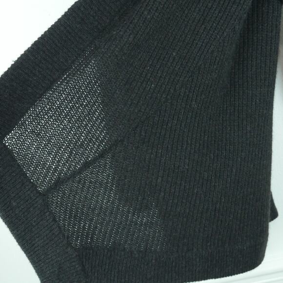 Eileen Fisher Small Cardigan Jacket Yak Blend Leather Black Minimal Quiet Luxury - Picture 9 of 14